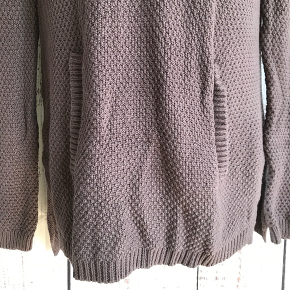 Lou & Grey Waffle Knit Dark Chocolate Cowl Neck Rayon Blend Sweater - Picture 6 of 16
